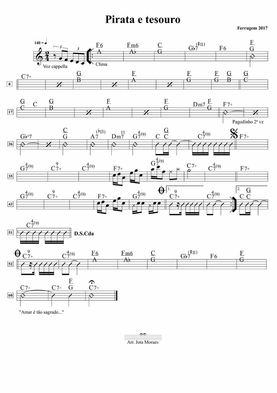 Partitura: Pirata e Tesouro